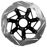 Kodlin KM-K7143DR 11.8" Right Hand Front 7-Spoke Disc Rotor Polished Band & Black Carrier