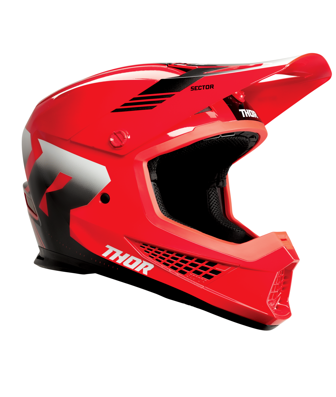 Thor 2025 Sector 2 Carve Gloss Red/White Helmet