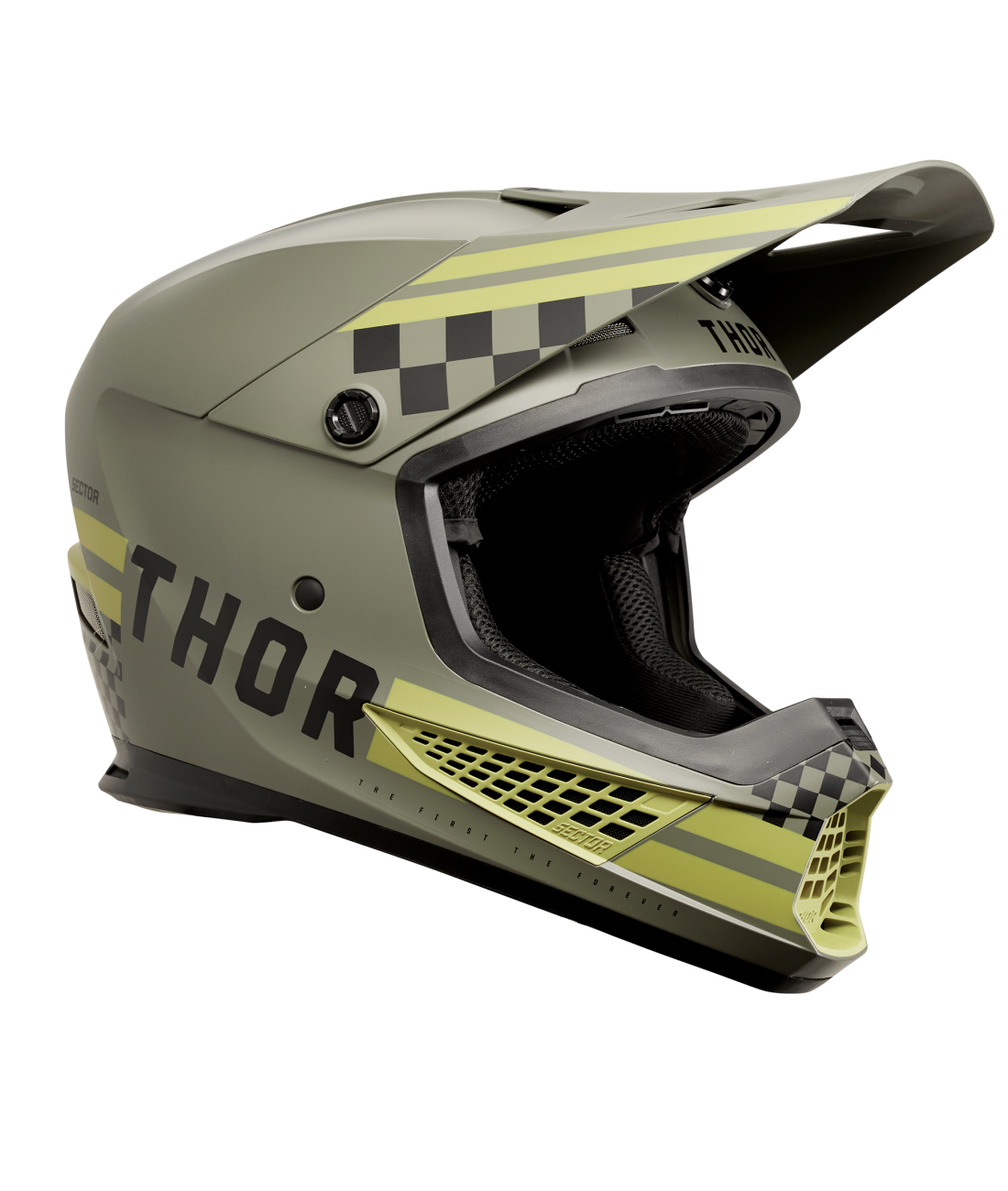 Thor 2025 Sector 2 Combat Matte Army/Black Helmet
