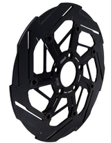 Kodlin KM-K7143DL-B 11.8" Front 7-Spoke Disc Rotor Black Band & Black Carrier for Harley-Davidson Dyna 06-17/Softail 15-Up/Sportster 14-21 & some Touring 08-Up