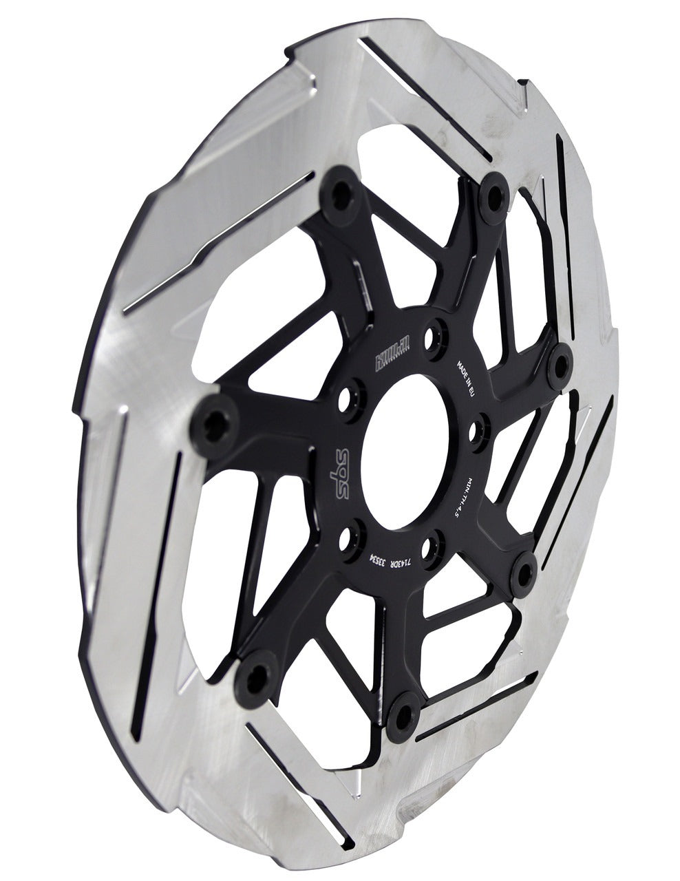 Kodlin KM-K7145D 11.5" Rear 7-Spoke Disc Rotor Polished Band & Black Carrier for Harley-Davidson Big Twin 00-Up/Sportster 00-10