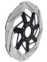 Kodlin KM-K7143DL 11.8" Front 7-Spoke Disc Rotor Polished Band & Black Carrier for Harley-Davidson Dyna 06-17/Softail 15-Up/Sportster 14-21 & some Touring 08-Up