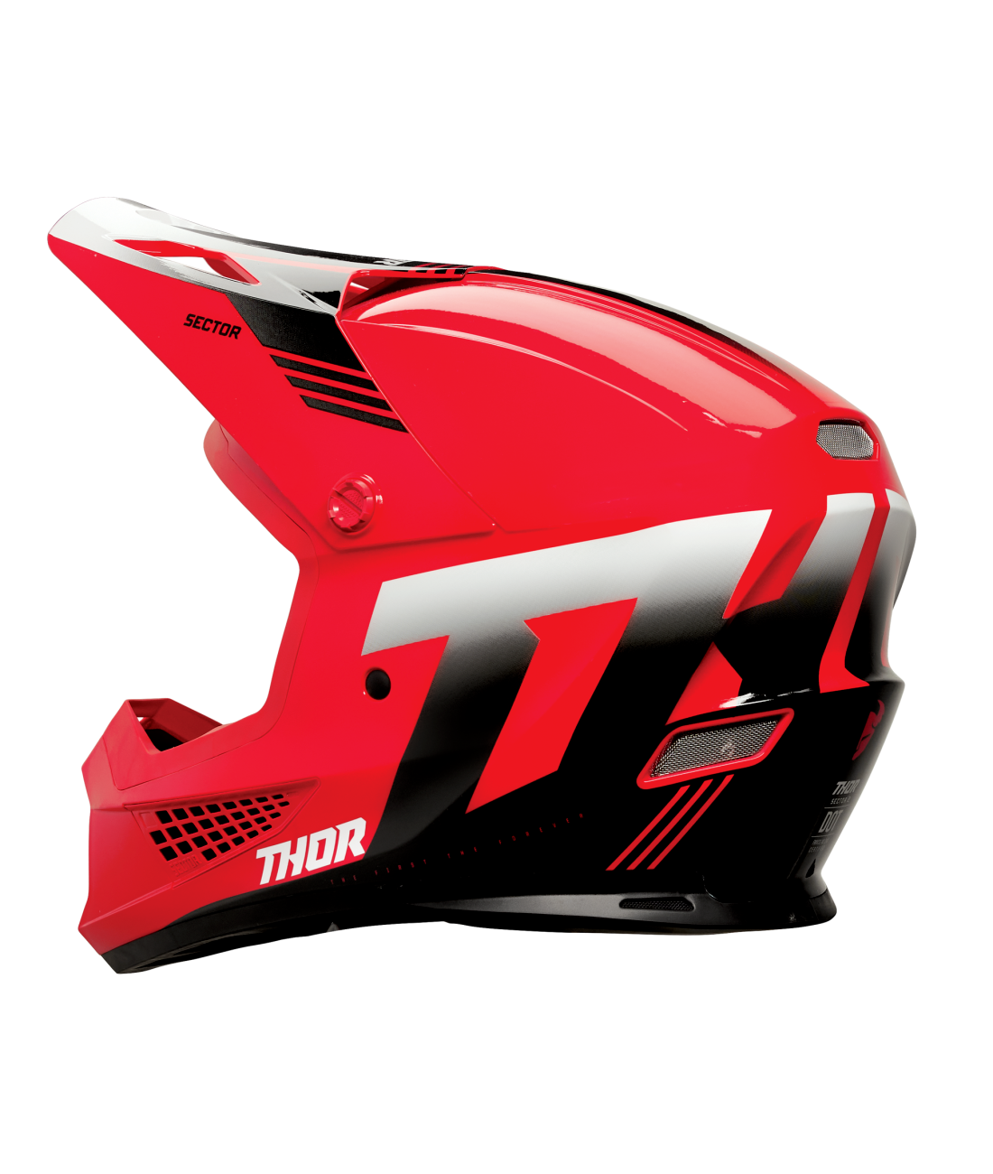 Thor 2025 Sector 2 Carve Gloss Red/White Helmet