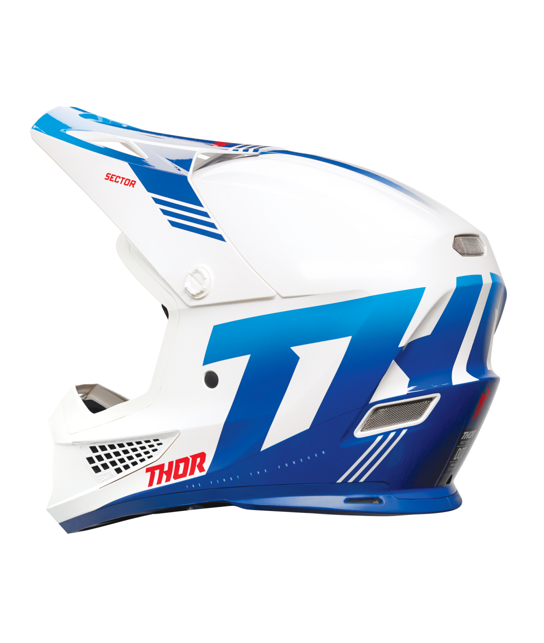 Thor 2025 Sector 2 Carve Gloss White/Blue Helmet