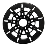 Kodlin KM-K7143C-B 11.8" Front 9-Spoke Disc Rotor Black Band & Black Carrier for Harley-Davidson Dyna 06-17/Softail 15-Up/Sportster 14-21 & some Touring 08-Up
