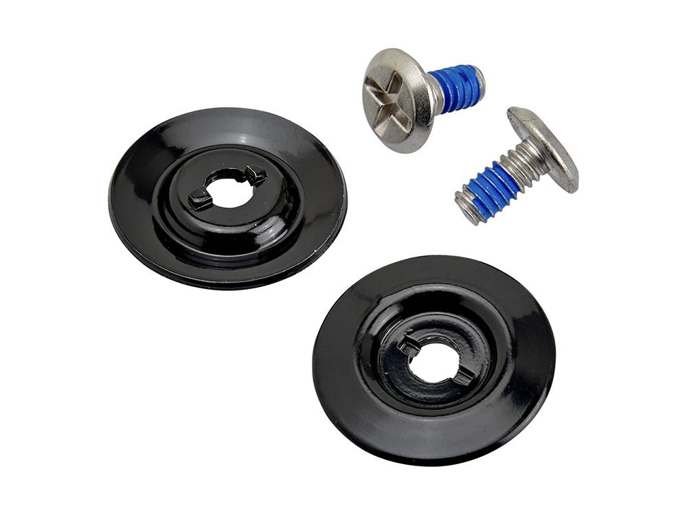 Biltwell Inc. Stainless Screw Hardware Kit w/Black Baseplate for Biltwell Gringo S/Lane Splitter Helmets