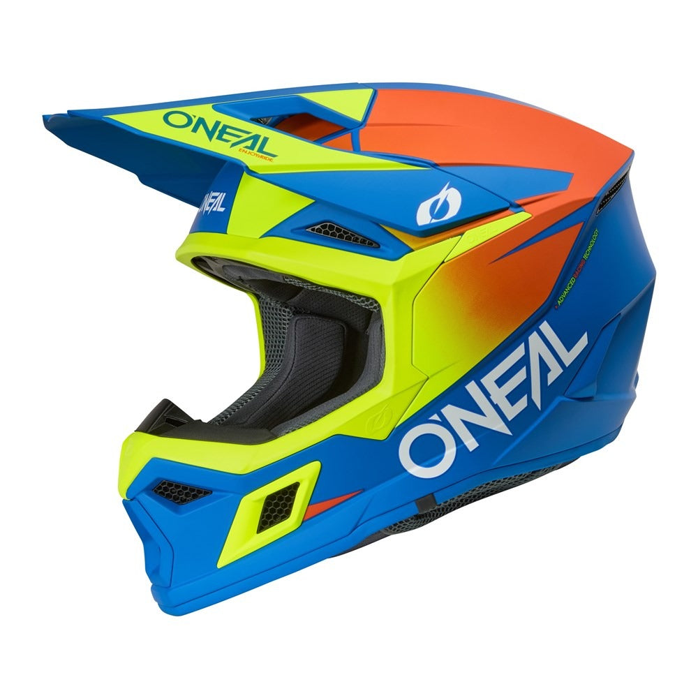 Oneal 2027 3 SRS Solid Blue/Neon Yellow Helmet