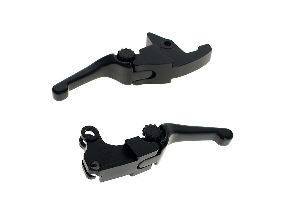 PSR PSR-12-01668-22 Adjustable Shorty Anthem Levers Black for Harley-Davidson Softail 25-Up Models