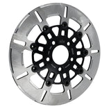 Kodlin KM-K7143C 11.8" Front 9-Spoke Disc Rotor Polished Band & Black Carrier for Harley-Davidson Dyna 06-17/Softail 15-Up/Sportster 14-21 & some Touring 08-Up