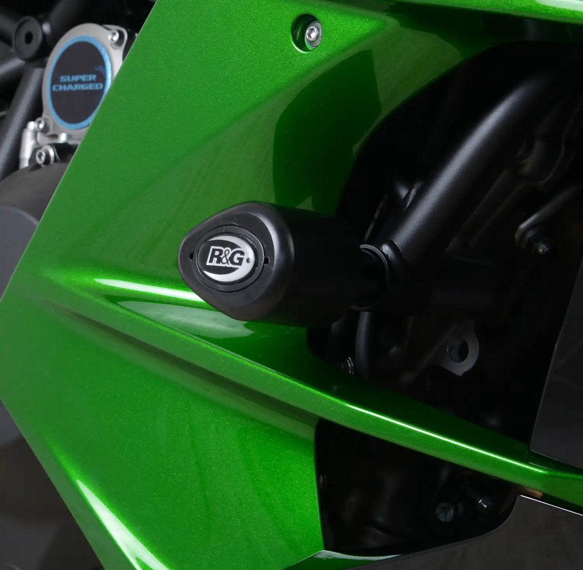 R&G Racing Aero Style Frame Crash Protectors Black for Kawasaki Ninja H2 SX 18-20