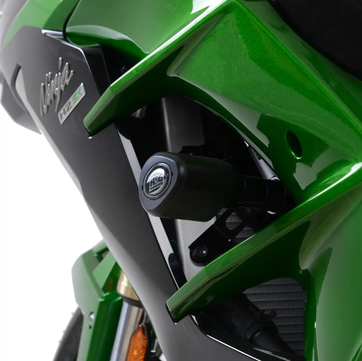 R&G Racing Aero Style Frame Crash Protectors Black for Kawasaki Ninja H2 SX 18-20