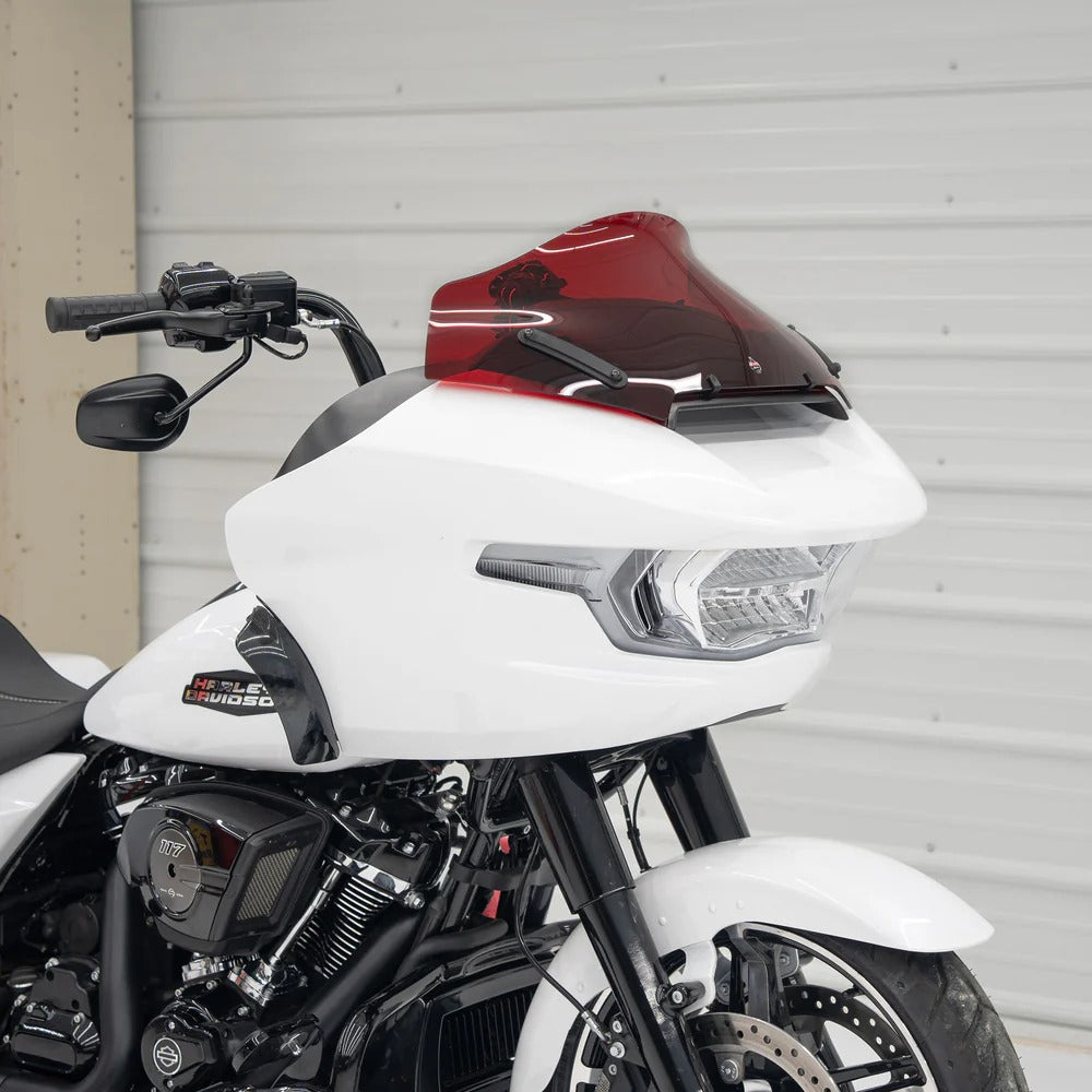 Klock Werks KKC-2310-0866 10" Sports Flare Kolor Windshield Red for Harley-Davidson CVO Road Glide 23-Up/Road Glide 24-Up Models