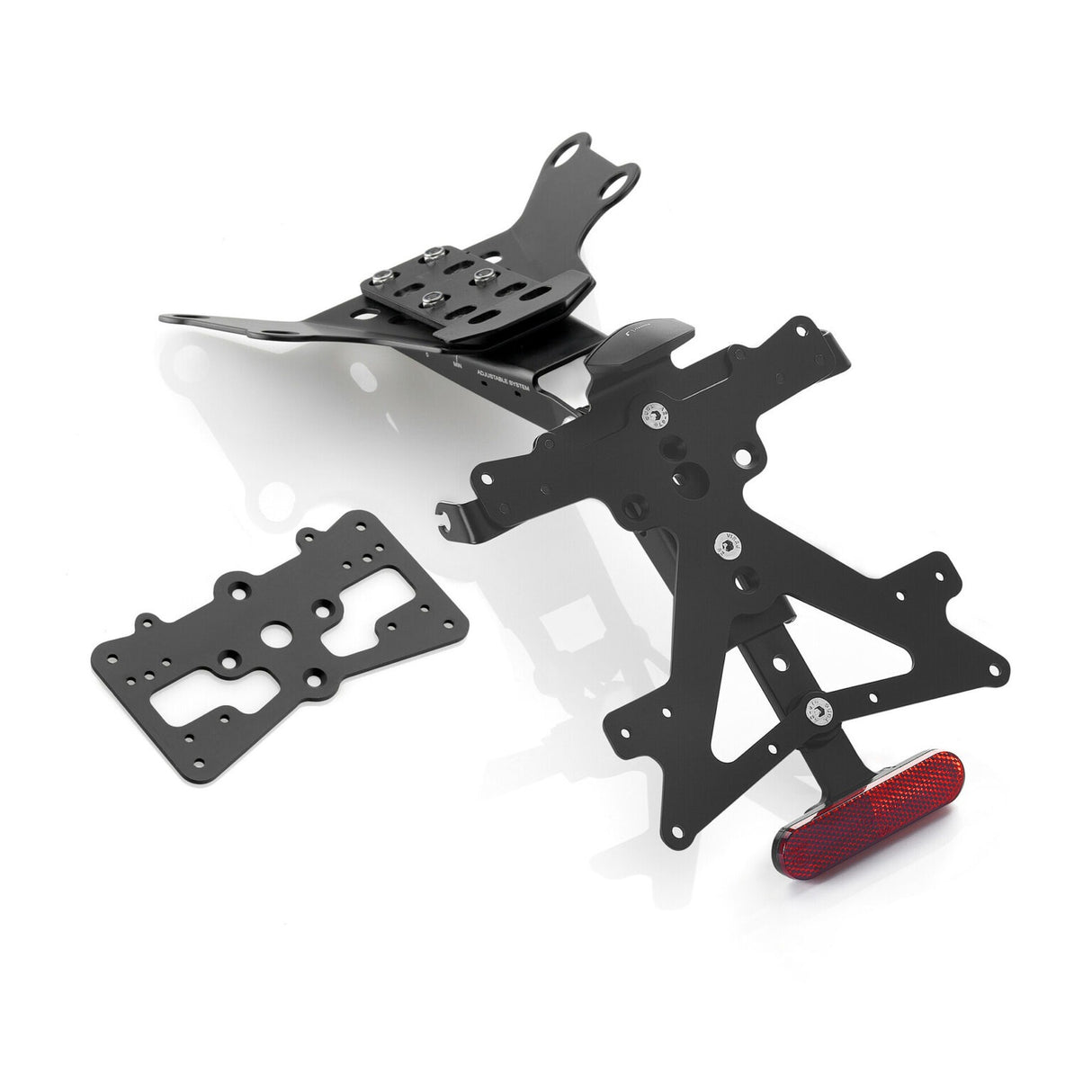 Rizoma Fox License Plate Support Kit Black for Ducati Monster 821 14-17