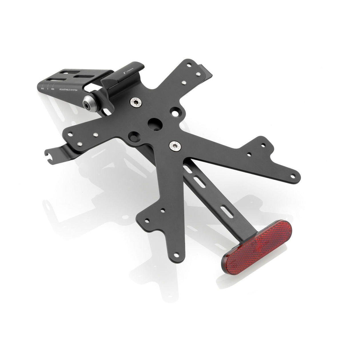 Rizoma Fox License Plate Support Kit Black for Kawasaki Ninja 600 ZX-6R/Ninja 636 ZX-6R 09-20/Ninja 1000 ZX-10R