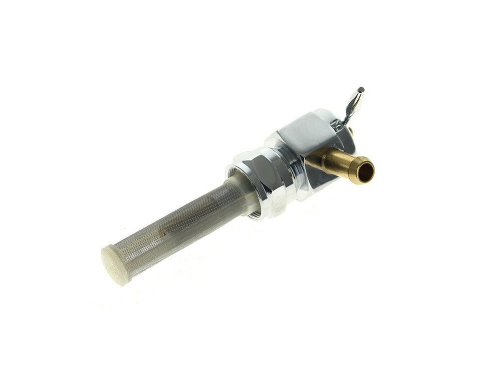 RSS HAR-22-222 High-Flow Fuel Tap/Petcock w/22mm Thread 5/16" Forward Facing Fuel Outlet Chrome for Softail 84-06/Dyna 91-06/FXR 82-94/Touring 88-06/Sportster 75-06/4 Speed Big Twin 75-86