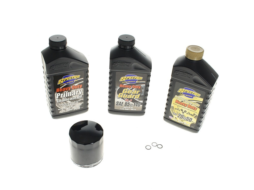 Spectro Performance Oil SPE-311474 Oil Change Service Kit w/Synthetic Heavy Duty Engine Oil for Milwaukee-Eight 17-Up