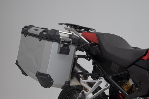 SW-Motech SW-ADV0789775100-S TRAX ADV Silver Adventure Luggage Set for BMW F 750 GS/F 850 GS 17-Up w/Plastic Rack
