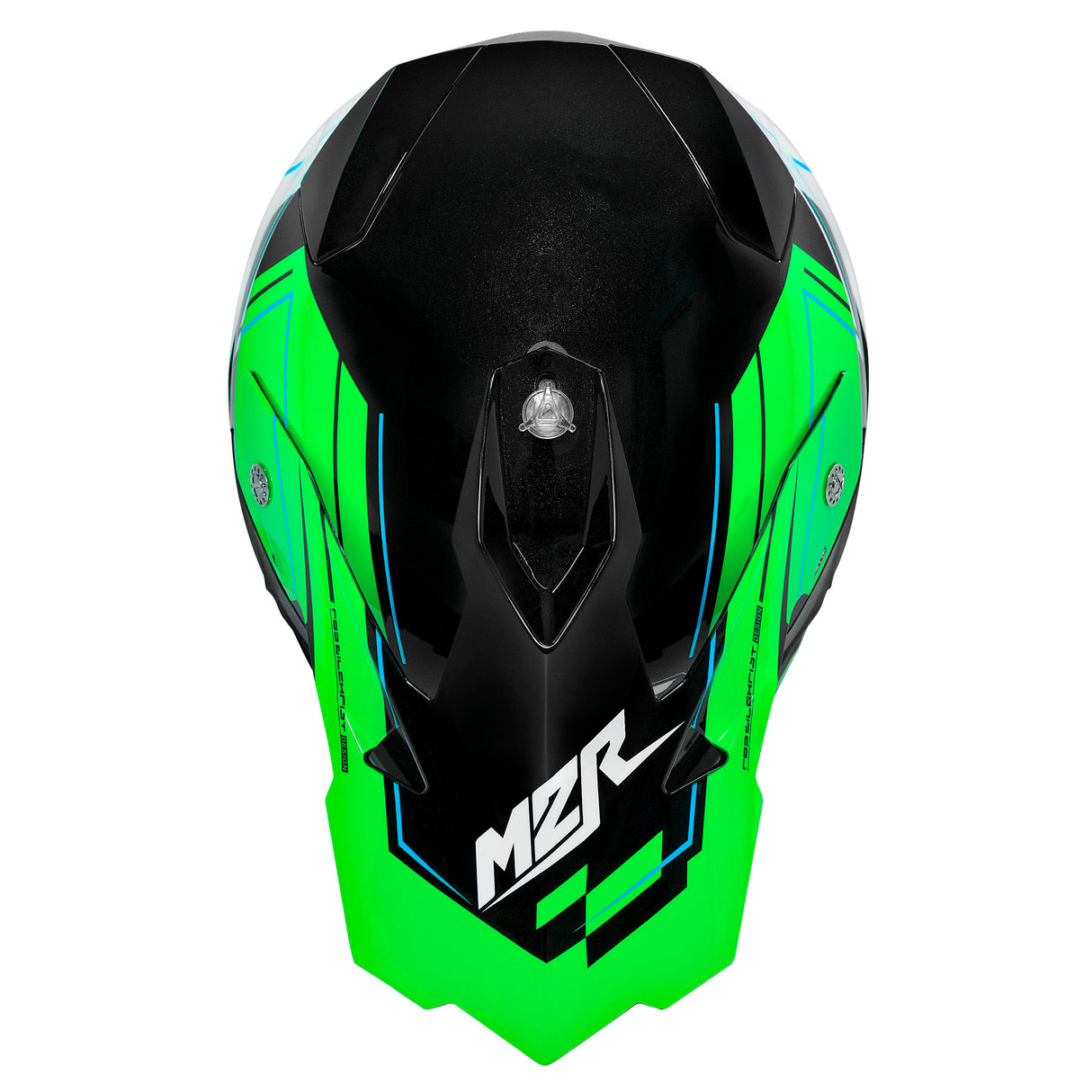 M2R Replacement Peak for X3 Helmet Sabre PC-4 Green/Blue