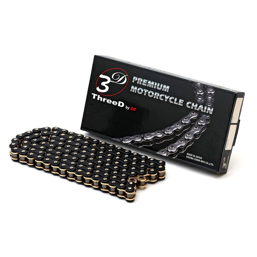EK 525 3D L-Series Black/Gold Chain 124L