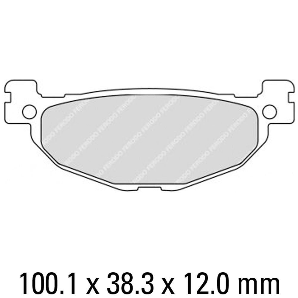 Ferodo FDB2200EF Eco-Friction Road Series Organic/Non-Sintered Mid-Metallic Compound Brake Pads