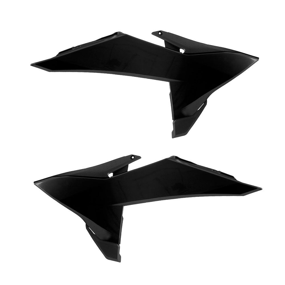 Polisport Radiator Shrouds Black for KTM SX/SX-F/XC/XC-F 25-Up/EXC/EXC-F/XC-W/XCF-W 2026