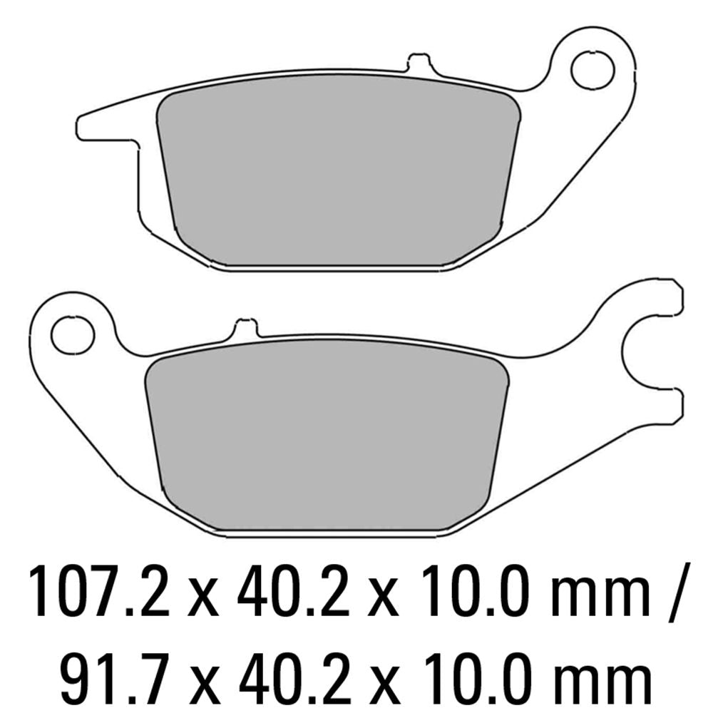 Ferodo FDB2143EF Eco-Friction Road Series Organic/Non-Sintered Mid-Metallic Compound Brake Pads