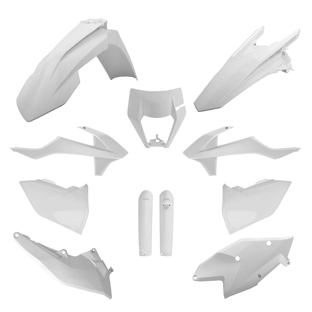 Polisport Enduro Plastic Kit White for KTM EXC/EXC-F/XC-W/XCF-W 17-19