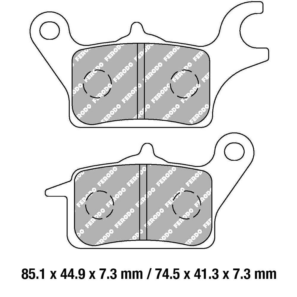 Ferodo FDB2282EF Eco-Friction Road Series Organic/Non-Sintered Mid-Metallic Compound Brake Pads