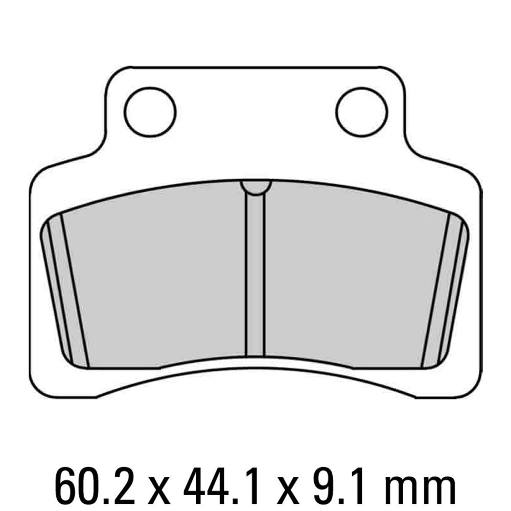 Ferodo FDB2191EF Eco-Friction Road Series Organic/Non-Sintered Mid-Metallic Compound Brake Pads