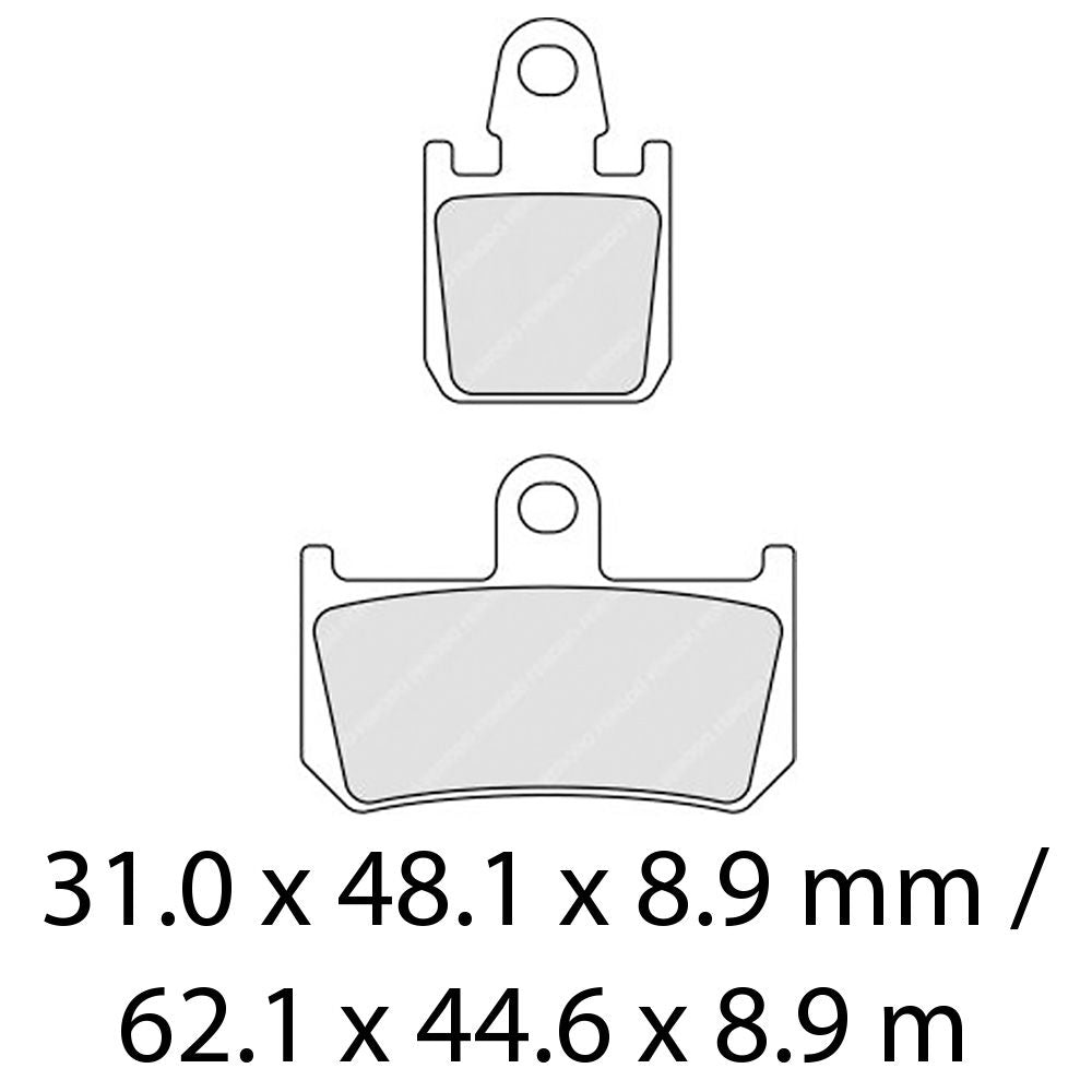 Ferodo FDB2217XRAC Sinter Grip Array Cooling XRAC Racing Series Sintered Racing Metal Compound Brake Pads