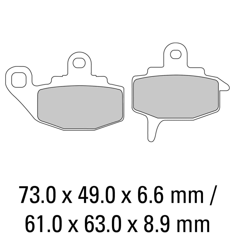Ferodo FDB494P Platinum Carbon Grip Road Series Organic/Non-Sintered Compound Brake Pads