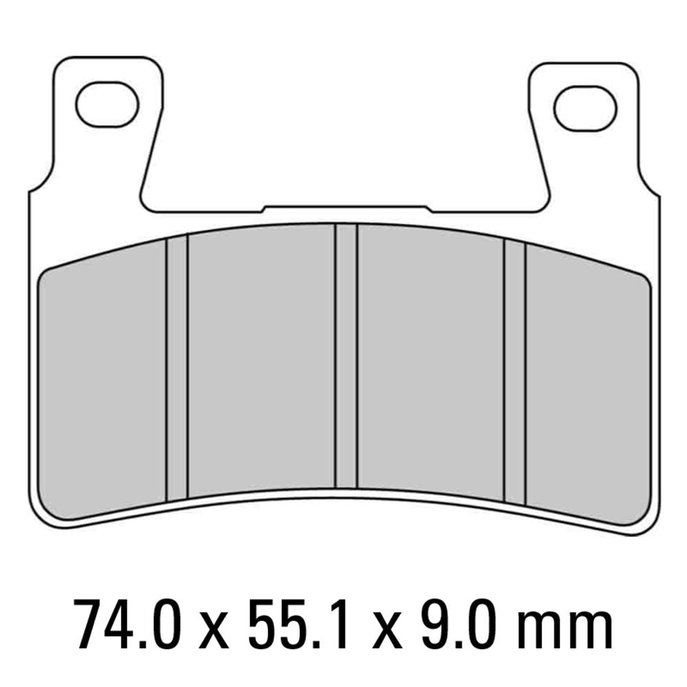 Ferodo FDB2079P Platinum Carbon Grip Road Series Organic/Non-Sintered Compound Brake Pads