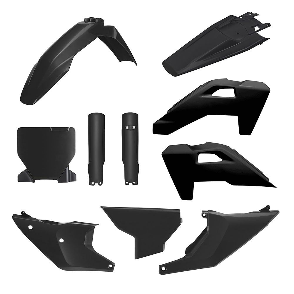 Polisport MX Plastic Kit Black for Husqvarna TC/FC/TX/FX 25-Up