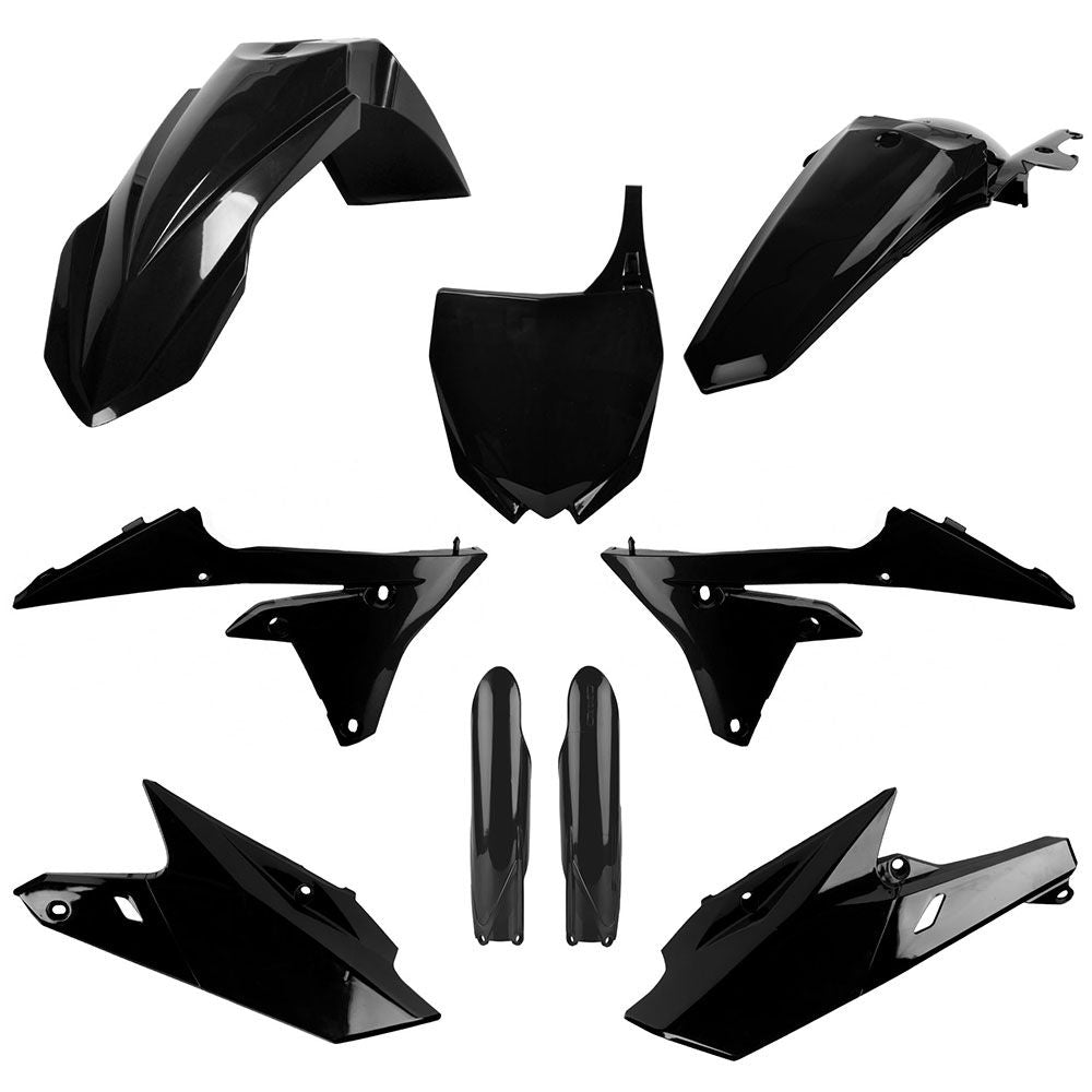 Polisport MX Plastic Kit Black for Yamaha YZ250F 14-18/YZ450F 14-17