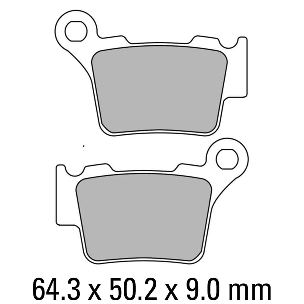 Ferodo FDB2165EF Eco-Friction Road Series Organic/Non-Sintered Mid-Metallic Compound Brake Pads