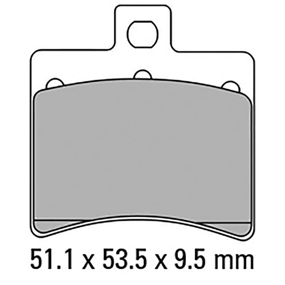 Ferodo FDB2090EF Eco-Friction Road Series Organic/Non-Sintered Mid-Metallic Compound Brake Pads