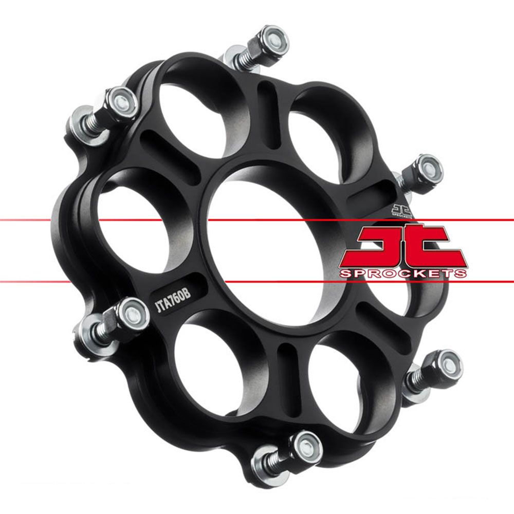 JT Sprockets 760B 6 Bolt Alloy Rear Sprocket Carrier Adaptor for Ducati 1098/1198/1199/1299 Panigale/Streetfighter 1098/V4/Multistrada 1200/1260/Diavel 1200/1260/XDiavel/XDiavel S/Monster 1200/SuperSport 939/950 Models