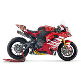 Arrow 71266CP Competition Titanium Half Exhaust System w/Round-Sil Dual Titanium Muffler & Carbon End Cap for Ducati Panigale V2/Panigale/StreetFighter V2/StreetFighter V2S 25-Up