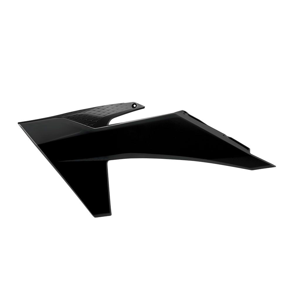 Polisport Radiator Shrouds Black for KTM 125/150/200/250 SX/250/350/450/505 SX-F/250/300 XC/250/350/450 XC-F 23-24/125/200/250/300/450/500 EXC/250/350/450/500 EXC-F/125/150/250/300 XC-W/250/350/450/500 XCF-W 24-25