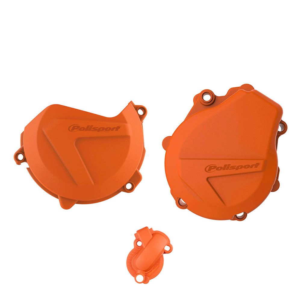 Polisport Engine Cover Protection Kit Orange for KTM EXC-F 450/EXC-F 500/XCF-W 450/XCF-W 500 17-23