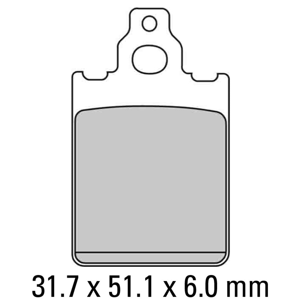 Ferodo FDB2100EF Eco-Friction Road Series Organic/Non-Sintered Mid-Metallic Compound Brake Pads