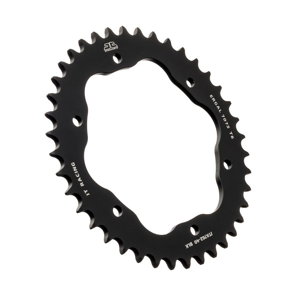 JT Sprockets Racing Series Alloy 38T Rear Sprocket Black (520 Pitch Chain) for for Ducati 1098/1198/1199/1299 Panigale/Streetfighter 1098/V4/Multistrada 1200/1260/Diavel 1200/1260/XDiavel/Monster 1200/SuperSport 939/950 (760 or 770 Adaptor Required)