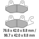 Ferodo FDB2087EF Eco-Friction Road Series Organic/Non-Sintered Mid-Metallic Compound Brake Pads