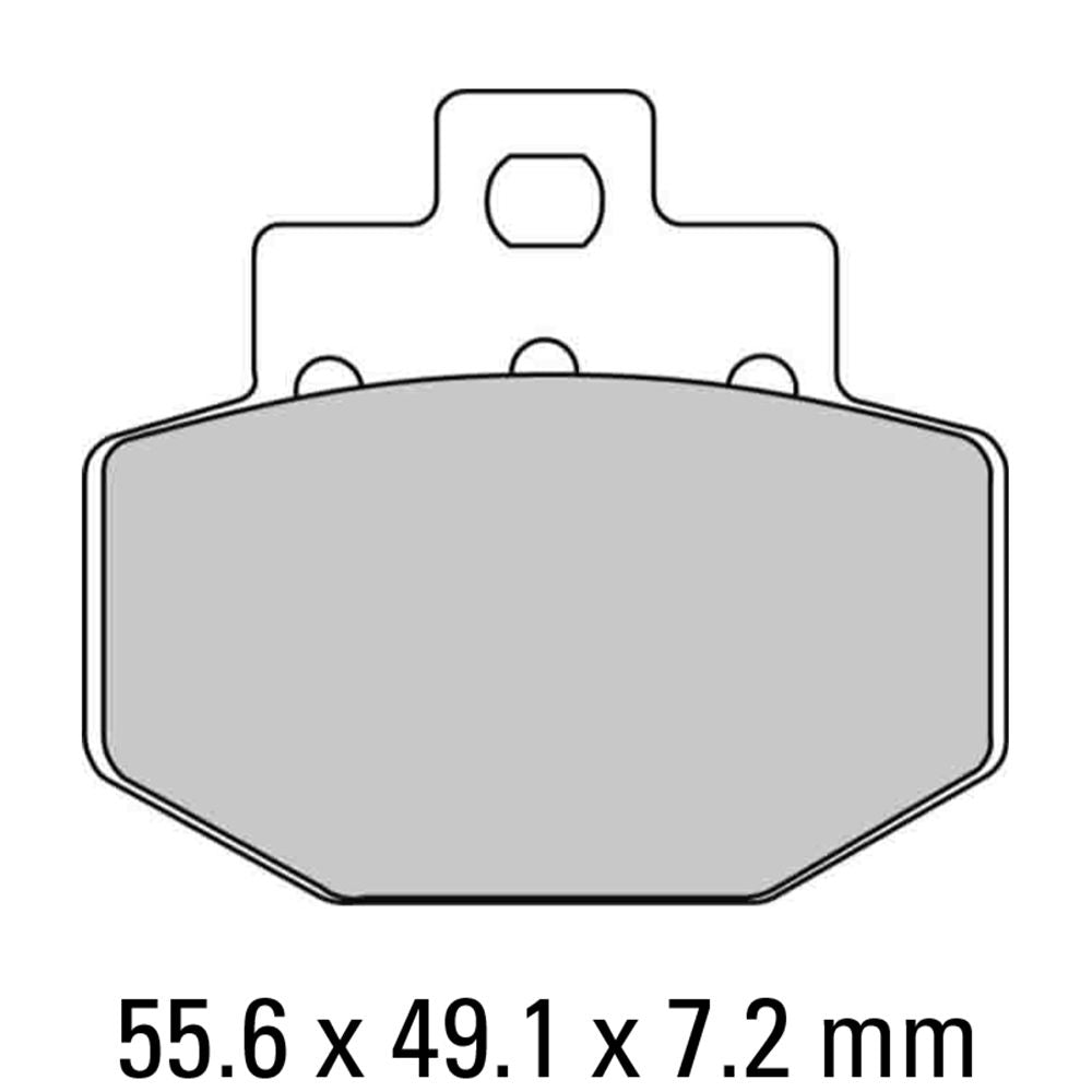 Ferodo FDB2115EF Eco-Friction Road Series Organic/Non-Sintered Mid-Metallic Compound Brake Pads