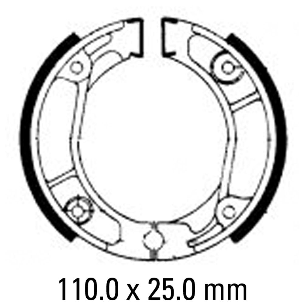 Ferodo FSB705A Eco-Friction Series Organic Compound Brake Shoes