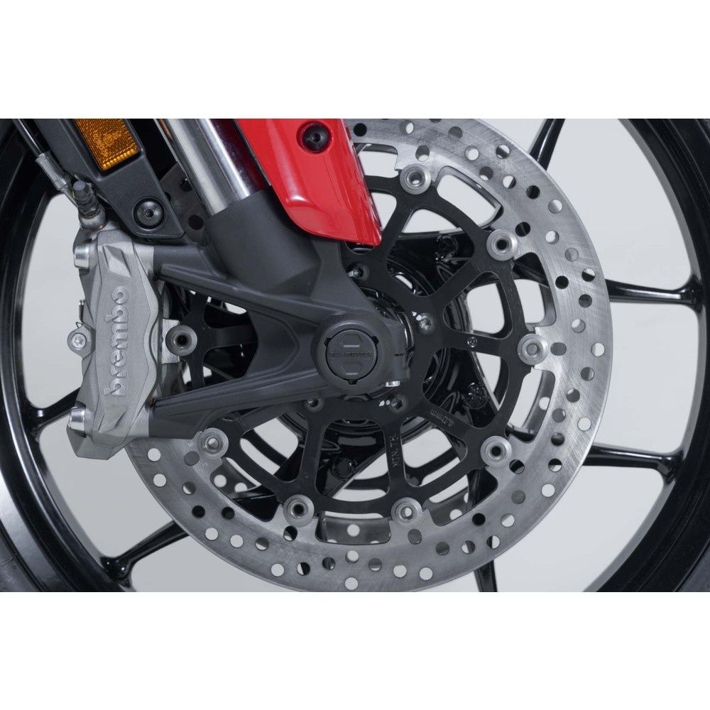 SW-Motech SW-STP2217610700-B Front Axle Slider Set Black for Ducati Multistrada V2/Multistrada V2 S 24-Up