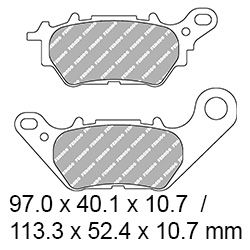 Ferodo FDB2283EF Eco-Friction Road Series Organic/Non-Sintered Mid-Metallic Compound Brake Pads