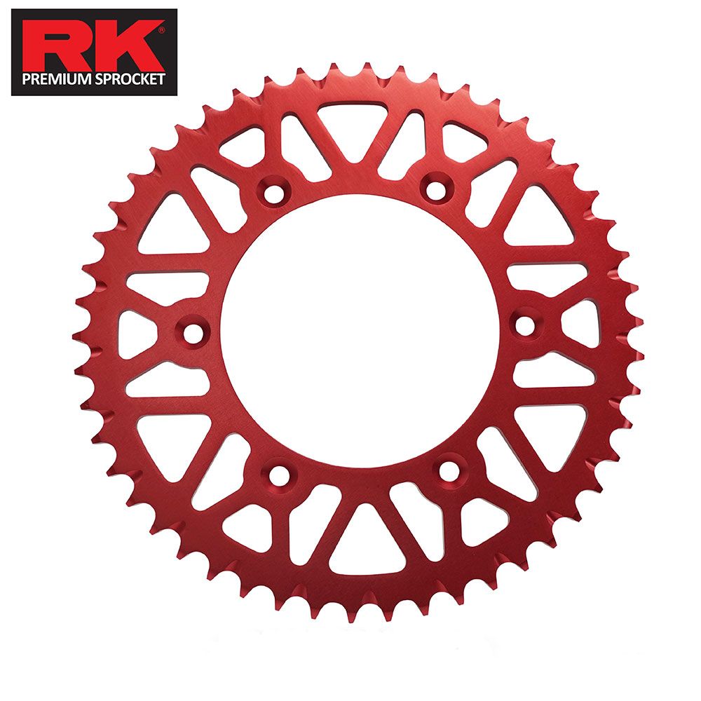 RK Takasago Chain Alloy Racing 48T Rear Sprocket Red (520 Pitch Chain)