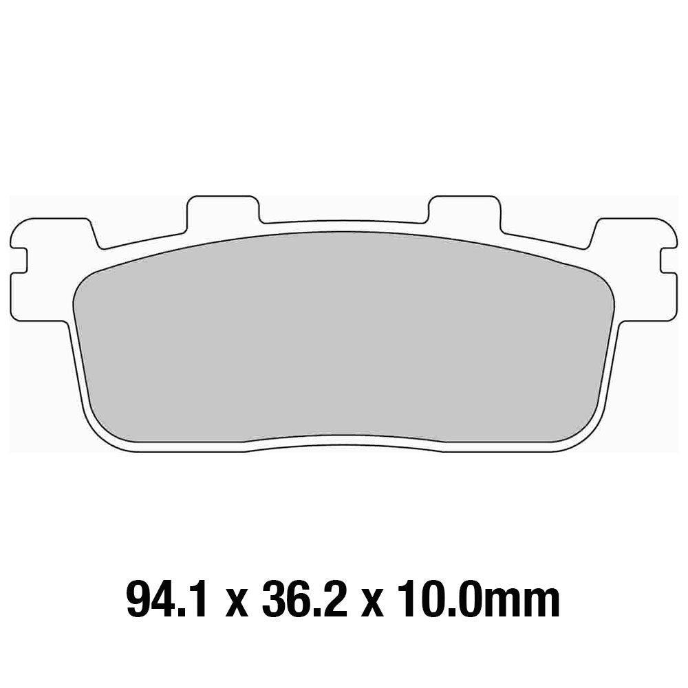 Ferodo FDB2254EF Eco-Friction Road Series Organic/Non-Sintered Mid-Metallic Compound Brake Pads