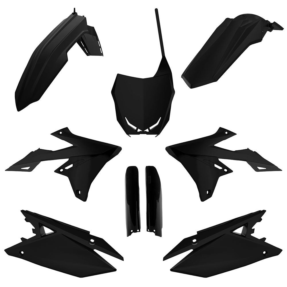 Polisport MX Plastic Kit Black for Suzuki RMZ250 19-Up/RMZ450 18-Up